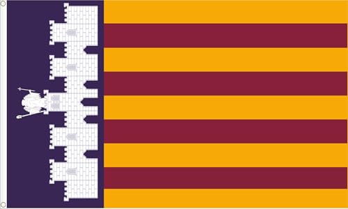 Mallorca-Flagge, Premium-Flagge, 120 g, große Größe, 150 x 90 cm