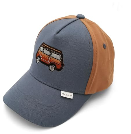 maximo Kids Boy-Cap, Camping Bus Stickerei, Klettverschluß