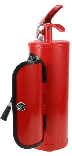 DOITOOL Porte Bouteille de Vin Extincteur Mini en Fer et Plastique Rouge Résistant à l'usure pour Dîner et Fête des Pères