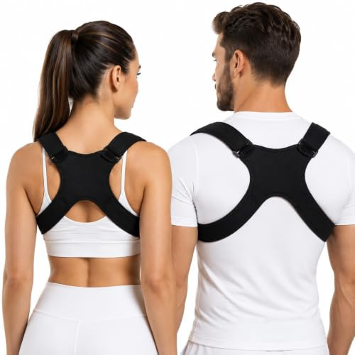 ROELIS Corrector de Postura Espalda para Hombre y Mujer, Corrector Espalda Ajustable y Transpirable, Soporte para Hombros y Espalda, Diseño Cómodo para Oficina, Teletrabajo y Uso diario