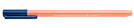 STAEDTLER Filzstifte triplus color, lachs, dreikant, eindrucksichere Spitze, Linienbreite ca. 1 mm, kindgerecht, hohe Qualität Made in Germany, 10 lachs fibre-tip pens im Kartonetui, 323-222