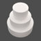 Gemini_mall® 3 Pièces rondes en Polystyrène avec Bord Droit pour Faux Gâteaux - 10,2 cm, 15,2 cm, 20,3 cm