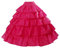 BEAUTELICATE Damen Reifrock Brautkleid Lang A-Linie Petticoat Rockabilly Barock Kleid Unterröcke Krinoline 4 Ringe mit Rüschen fur Hochzeit Karneval Halloween (Rosa, L-XL)