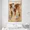 ABAKUHAUS Karte Wandteppich und Tagesdecke, Retro Skizze Weltkarte aus Weiches Mikrofaser Stoff Waschbar ohne Verblassen Digitaldruck, 140 x 230 cm, Braun Sand