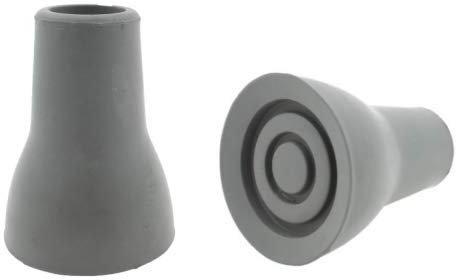 Lifeswonderful - 2 Stück SaferStep Stoßdämpfend Rutschfest Gummifuß 19mm für Krücken & Gehstöcke