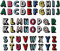 Metagio 52 Stück Aufbügeln Buchstaben Patches - Kleidung Aufnäher Zum Aufbügeln Oder Annähen - Alphabet Applikationen A-Z Für DIY