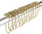 LIHAO 12x Duschringe Duschvorhangringe Edelstahl Aufhängeringe mit Gleitsystem, 12 Einzelhaken, 69x39mm (Gold)