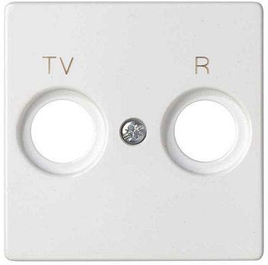 CABLEPELADO Tapa toma TV y radio Simon 82 | Placa para tomas inductivas | 82053-30 | 55x55 mm | 1 elemento | Acabado Blanco | Simon 82