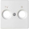 CABLEPELADO Tapa toma TV y radio Simon 82 | Placa para tomas inductivas | 82053-30 | 55x55 mm | 1 elemento | Acabado Blanco | Simon 82