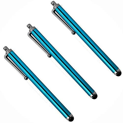 Grand Stylet x3 pour Samsung Galaxy Note 10 Lite Smartphone Tablette Ecrire Universel Lot de 3 (Bleu)