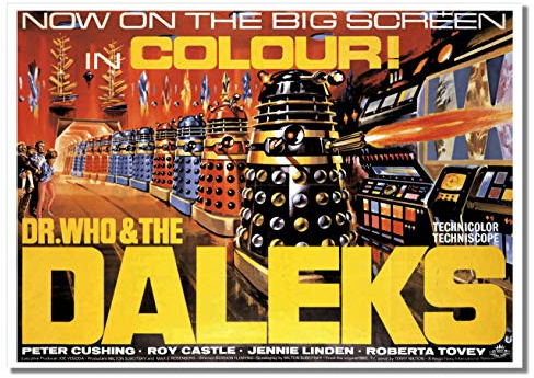 Dr Who und The Daleks A3 ungerahmt British Science Fiction Filmplakat Cushing Vintage Stars Foto Bild