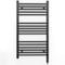 Myhomeware 600mm Wide Black Flat Electric Thermostatic Pre-Filled Towel Rail Radiator For Bathroom Designer UK (Alyssa 600 / 900mm Electric Black)