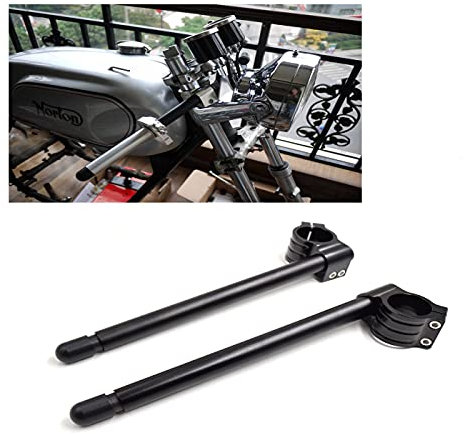 Fullibars kit semimanubri Ø 30mm per universale forcella Ø 30mm cafe racer semi manubri inclinazione 7°,tubo Ø 22.2mm,realizzato in CNC alluminio