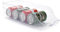 Tradineur - Bandeja para frigorífico, para almacenamiento de latas de refresco, de 10 x 34 x 12,5 cm. Recipiente para nevera para organización de latas o pequeñas botellas.