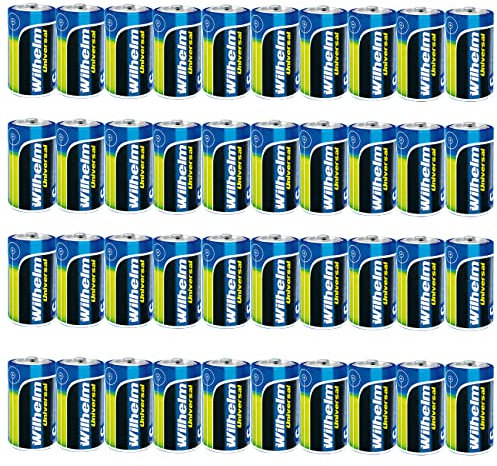 40 x Wilhelm Universal Baby Alkaline Batterien C LR14 1,5V