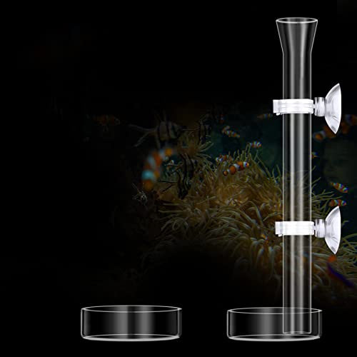 AIEX 3-teiliges Garnelen Futterschale, 1 Stück Glas Feeder Aquarium und 2 Stück Aquarium Garnelen Fütterungsschale, Shrimp Feeder Aquarium Fütterung Feeder Tube Garnelen Feeder (25cm)