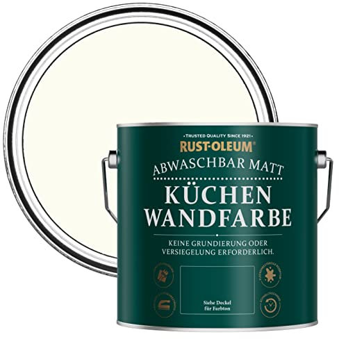 Rust-Oleum Abwaschbare Küchenwandfarbe in mattem Finish -Porzellan 2.5L