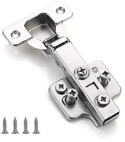 Furniware 10 Stück Schrankscharniere, mit Hydraulisch Feder Perfekte Softclose Küchenschrank Scharniere,3-Dimensionale (Höhe, Tiefe, Links-Rechts) der Tür, für Schranktür