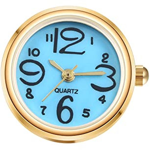 JewelryWe Ringuhr Fingeruhr Damen Ultradünn Rund Analog Quarz Ring Uhr Verstellbar Fingerringuhr Uhrenring Gold Blau