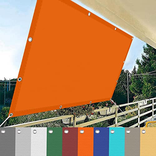Voile d'ombrage 2 x 7 m Protection UV 98% en Polyester Toile Ombrage Imperméable avec Cordes de Fixation pour Extérieur Jardin Terrass, Orange