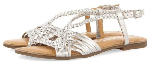 GIOSEPPO Femme Aidone Sandale Plate, Argent métallique, 39 EU