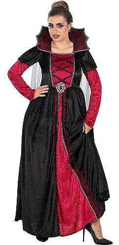 Funidelia | Disfraz de vampiresa Deluxe para mujer Halloween, Terror, Dracula, Vampire - Disfraz para adultos y divertidos accesorios para Fiestas, Carnaval y Halloween - Talla S - Granate