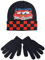 Sun City Cars Lightning McQueen Kinder Jungen Winter-Set Mütze und Handschuhe, Farbe:Dunkel-Blau, Größe:52
