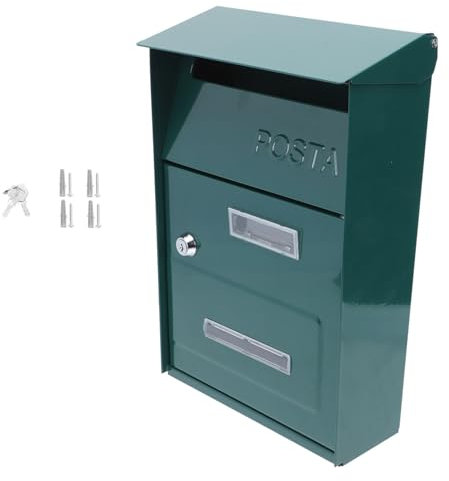 HEMOTON Briefkasten Zur Wandmontage Metallbriefkasten Mit Schloss Vorschlagskasten Aus Hochwertigem Metall Für Aufbewahrung