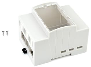 Waveshare Gehäuse für Raspberry Pi 5, DIN-Schienen-ABS-Gehäuse für Raspberry Pi 5, kompatibel mit Raspbeery Pi Erweiterungsplatine PoE HAT (F), RS485 CAN HAT, 2-CH RS485 HAT