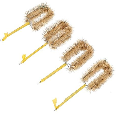 DOITOOL 4pcs Laboratory Flask Brush Bristles Cleaning Tool for Chemical Experiments for Cleaning Flask Inner Walls Hangable Design for Easy Storage