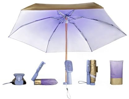 Umbrella With Fan For Men And WomenSun Protection Cooling Fan Umbrella Two-speed Wind Beach Umbrella Summer For Outdoor Cooler fan water fan,small fan,uv blocking in and uv with 1 mist,mister