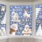 Noel Fenetre Réutilisable Decoration Noel Fenetre Electrostatique PVC Autocollant Stickers Noel Fenetre Réutilisable Decoration Electrostatique Flocon de Neige Autocollant