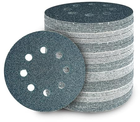 GEOGIEEW 80 Pièces Disques Abrasifs 125mm Grain 40 Papier Poncer 8 Trous Disque Poncage pour Ponceuse Excentrique