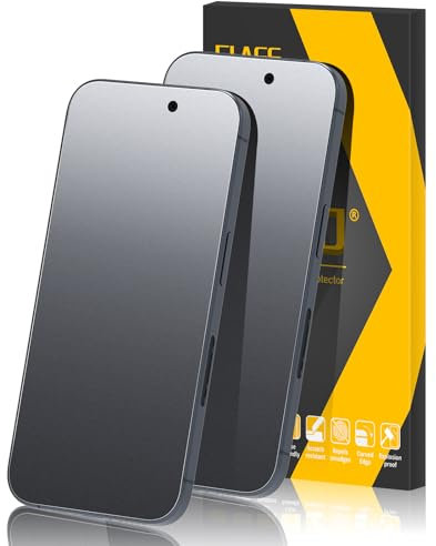 JEHOO 2 Pièces pour iPhone 15 Pro Mat Verre Trempé, Protection d'écran Antireflet, Anti-Empreintes Digitales Sans Bulles Ultra Résistant Dureté 9H Glass