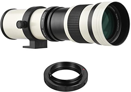 Hanzete Camera MF Super Telephoto Zoom Lens F/8.3-16 420-800mm T2 Mount with AI-mount Adapter Ring Universal 1/4 Thread Replacement for Nikon AI-mount D50 D90 D5100 D7000 D3 D5100 D3100 D3000 D60 Came