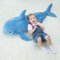 Ponjauk 120cm Hai Plüschtier, Größe Hai Kuscheltier XXL Stofftier, Riesen Hai Plüsch Langes Körper Kissen Gewichtung Hai Plüschies Spielzeug Kuschelig Shark Plush für Weihnachten Geburtstag