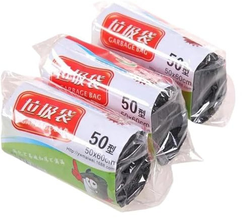 Garbage bag50X60Cm Black Garbage Bags Storage Garbage Bags Single Color Thick Convenient Plastic Trash Bags-Default