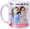 Tassenliebling® Schwester Geschenk Glitzer Tasse personalisiert für kleine oder große Schwester - Tasse Schwester - Schwesterherz - Perlmutt - Sister - Beste Schwester Geschenke