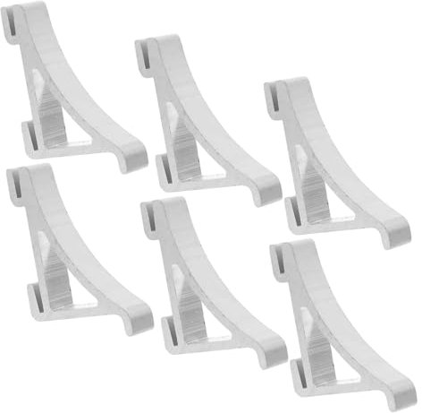 BELLIFFY 8pcs Freezer Shelf Clips Aluminium Size 4 Support Hooks for Refrigerator and Cooler Shelf Brace Sturdy Accessories for Fridge Organization