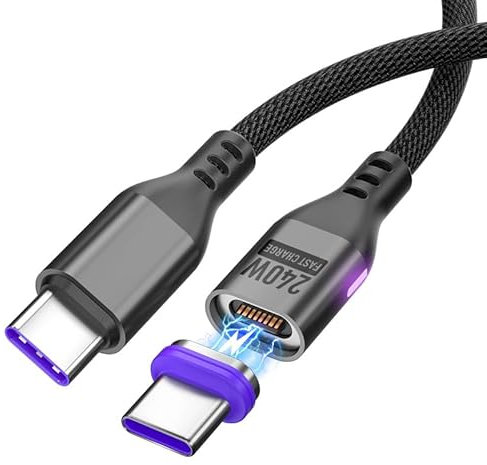 BITHAI 1M USB Type C Magnetic Charging Cable for Laptop/Smartphone/Tablet/Drone/GPS Navigation System