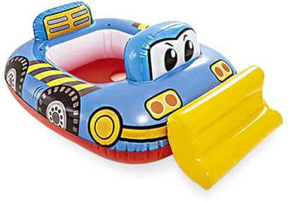 Anello Di Nuoto Del Fumetto, dellyy Galleggiante Neonato, Anello Di Nuoto Del Fumetto, Salvagente Con Seggiolino And Gonfiatore, Salvagente Bambini, Baby Float Swimming 6 Mesi-3 Anni (Bulldozer)