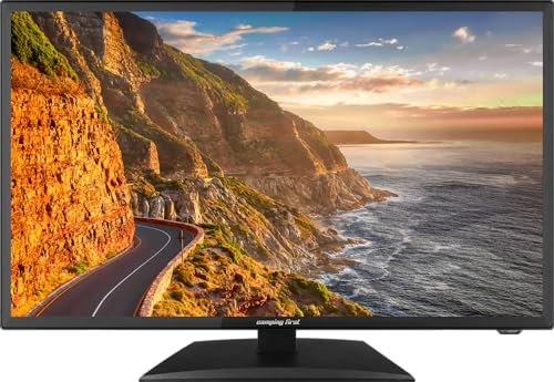 Camping First 22″ Smart TV V2 – Televisore 54,6 cm con triplo tuner, Android 11.0, WLAN/LAN, CI+, USB, Bluetooth, 12 Volt – Nero