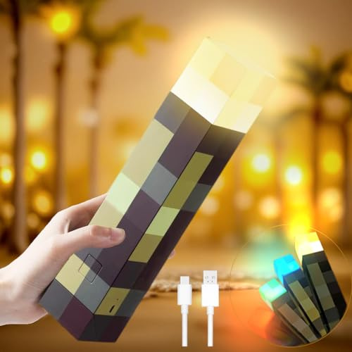 BRIMOREA LED Fackel Wall Lampe Lichter, Wandlampe Nachtlicht, USB-Wiederaufladbar, 4 Farben, Tragbar & Wandmontage – Perfekt für Kinderzimmer, Gamer, Garten & Deko