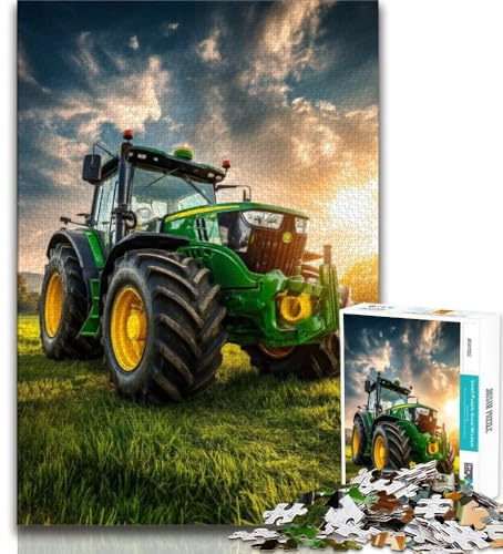 Puzzle für Jugendliche Bauernhof-Traktor 1000 Teile für Erwachsene Geburtstagsgeschenkidee für Erwachsene Familienspiel und Hobby 26x38cm