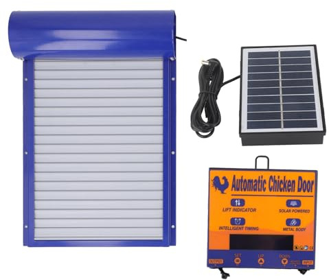 XUMIUZIY Porte Automatique Solaire de Poulailler, Ouvreur Programmable avec la Minuterie pour la Volaille