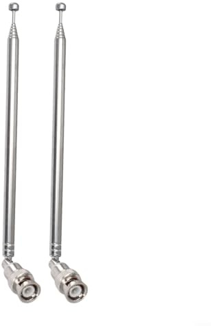 2pcs Telescopic BNC Antenna 7 Section VHF UHF Scanner Aerial 25-1300MHz for Radio Receiver