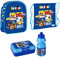 Familando Paw Patrol Kinder-Rucksack für Jungen 4-teiliges Set mit Brotdose, Trinkflasche und Turnbeutel für Kinder-Garten/Krippe Blau