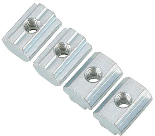 Dado scorrevole con scanalatura a T scorrevole in acciaio al carbonio galvanizzato da 20 pezzi per accessori profilati in alluminio(T-Nut-Muttern Typ 40 M6)