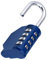ZHEGE Cadenas à combinaison pour casier, cadenas résistant aux intempéries pour portail de clôture, abris de jardin, serrure à combinaison à 4 chiffres pour casier de gym, casier scolaire (bleu)