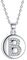J.Endéar Buchstabe Kette 925 Sterling Silber Brief Initial B Disc Anhänger Halskette für Frauen Freundschaft 40 + 5cm einstellbar